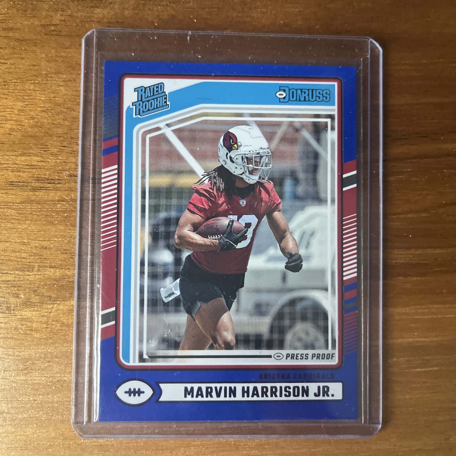 2024 Panini Donruss - Rated Rookie Marvin Harrison Jr. #393 Blue Press Proof Rc