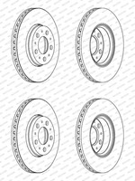 2X Ferodo 286Mm Bremsscheiben BelÜFtet Vorne Passend FüR Volvo S60 S70 S80 V70 X