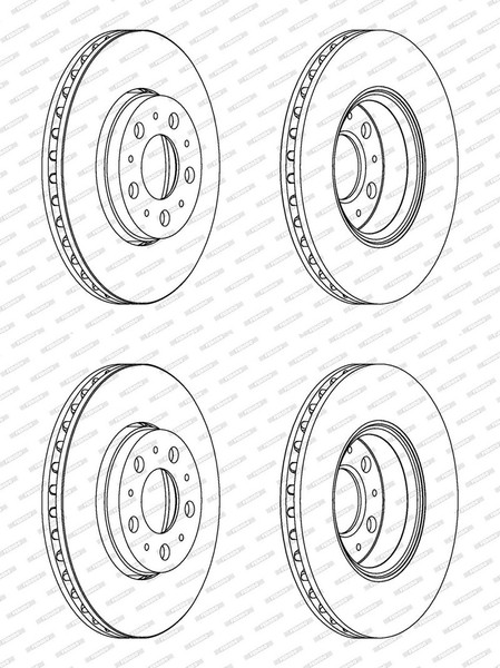 2X Ferodo 286Mm Bremsscheiben BelÜFtet Vorne Passend FüR Volvo S60 S70 S80 V70 X-image