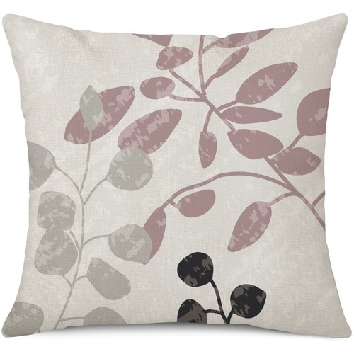 18" Tropical Leaves Throw Pillow Cover Burnt Orange Sun Mid Century Cushion Case - Picture 26 of 56
