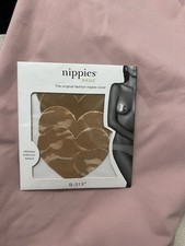 B-Six Nippies Women's 2 Pack Original Stretchy Heart Nipple Covers Caramel