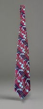 Men’s Necktie Red Golf Club Print 100% Silk Hand Sewn USA Made Jacobs Roberts