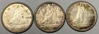 Canadian SILVER Dimes-80% Silver - 3 COINS- 1960,1960,1963 -FREE SHIPPING