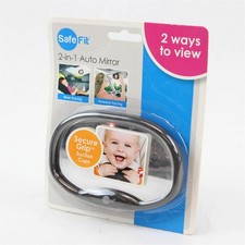 SafeFit 2-in-1 Baby Car Mirror Suction Cup Window Adjustable - New