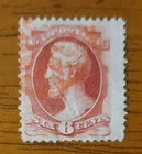 Vintage US Stamp #148 Lincoln Bank Note Used With Red Cancel - CV $27.50