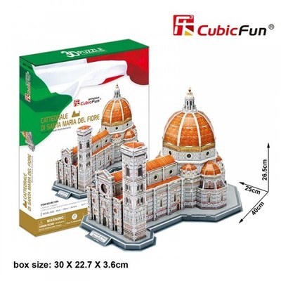 3D Puzzle CATHEDRAL OF SAINT MARY OF THE FLOWER FLORENCE 123 Pcs CubicFun