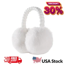 Women's Faux Fur Earmuffs Large Cute Foldable Soft Warm Stylish Winter Ear Muffs