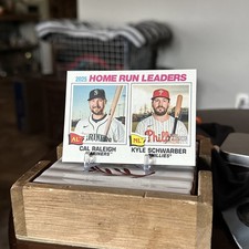 2026 Topps Heritage 2025 Home Run Leaders (Cal Raleigh / Kyle Schwarber) #2