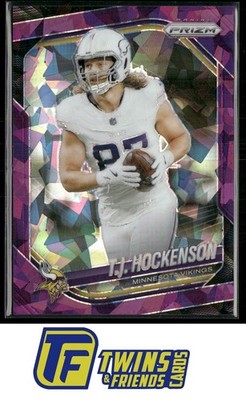 2025 Panini Prizm #173 T.J. Hockenson Purple Ice #/225