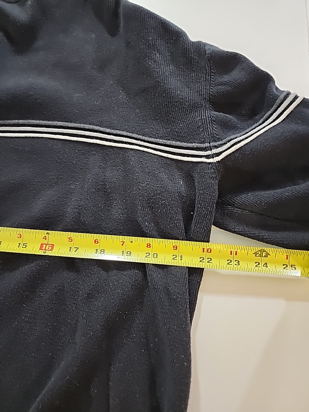 Method Knit Quarter Zip Pullover Sweater Black Me… - image 10