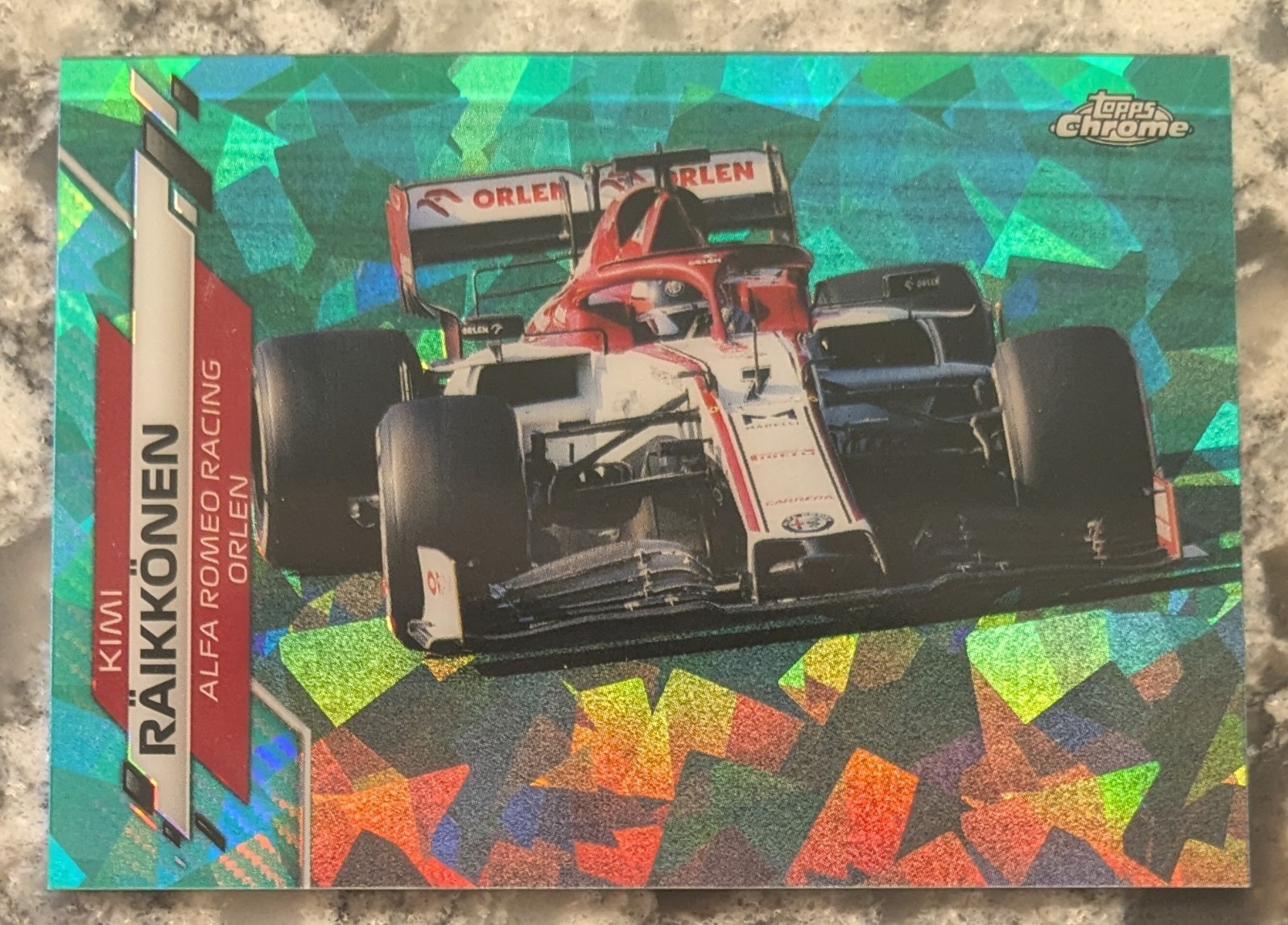 2020 Topps Chrome Sapphire Edition F1 Cars Kimi Raikkonen #35 Aqua Refractor /99