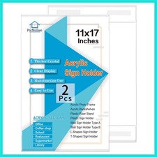 Acrylic Sign Holder 11 x 17 Horizontal Wall Mount Sign Holders Clear Acrylic ...
