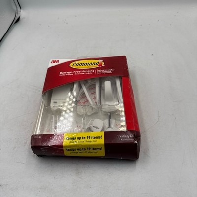 Command General Purpose Hooks Hanging Strips Kit 19 Piece White 17231-ES