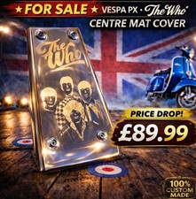 🔥 Vespa PX Engraved Centre Floor Mat Cover – “THE WHO” Custom 🔥