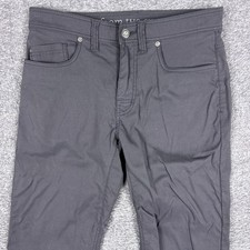 Prana Brion Pants Mens 30x30 Gray Slim Fit Nylon Stretch Outdoor Hiking Camping