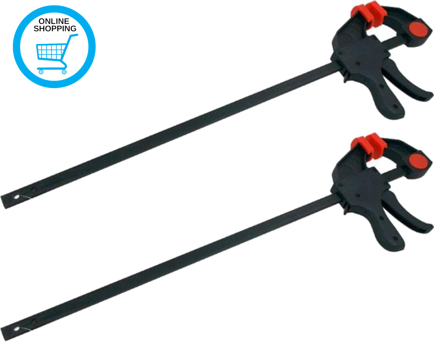 2Pc 36"" Bar Clamps for Woodwork Workbench Quick Grip Wood Quick Release Clamp Se