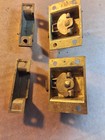 Pair CAST BRASS CUPBOARD LATCHES vintage Hardware Furniture — photo 4