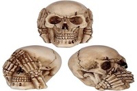 Puckator Totenkopf Set 3 StüCk See No Hear No Speak No Evil Deko Geschenk