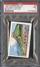 1934 CARRERAS BELIEVE IT OR NOT #5 THE ROCK CHURCH PSA 7 *DS15640
