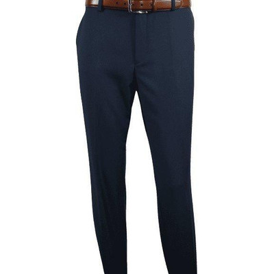 Men Renoir Flat Front Suit Separate Pants Slim Fit Soft Feel Slacks 201-19 Navy