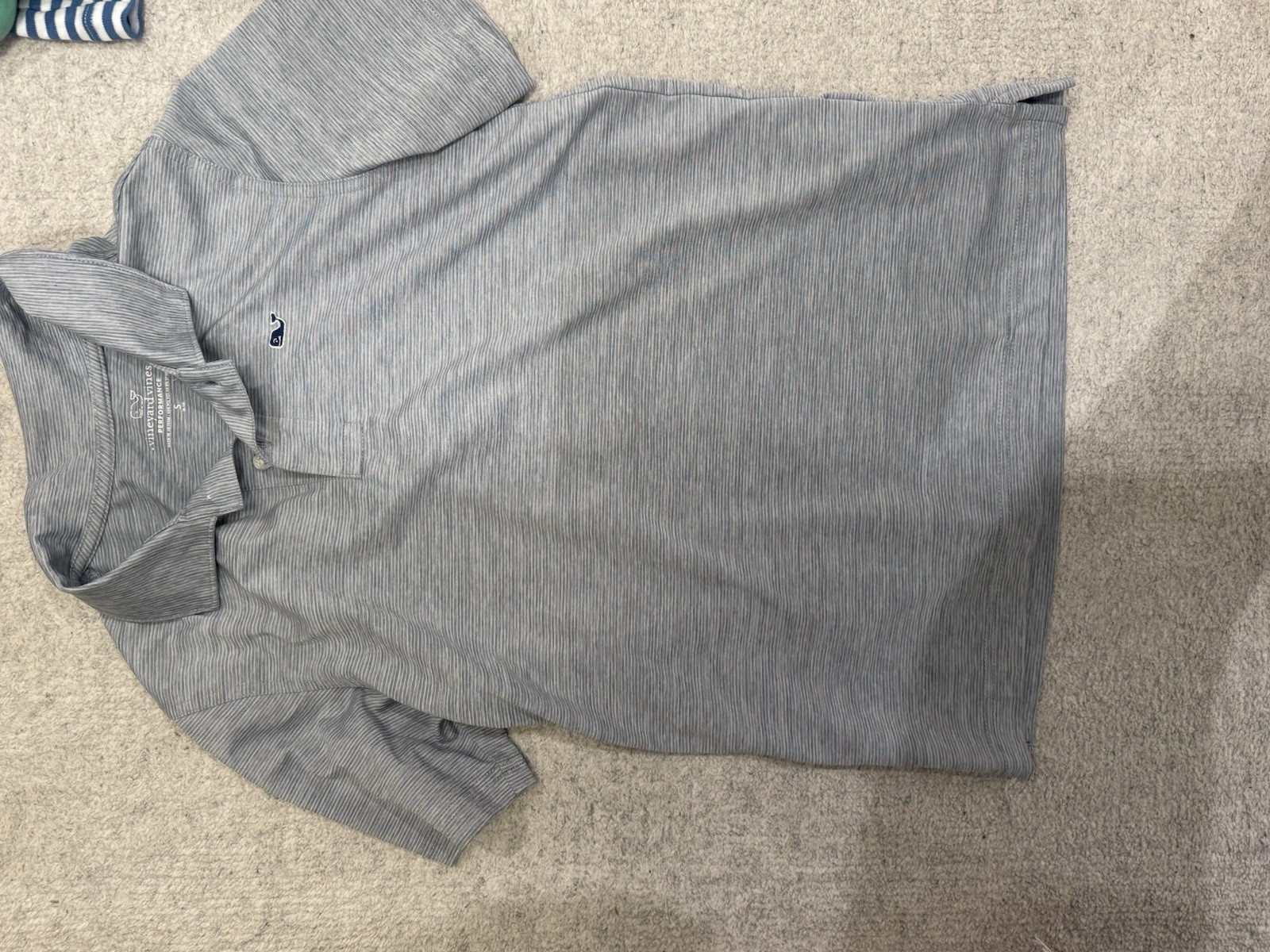 Boys Vineyard Vines Performance Polo Gray size s