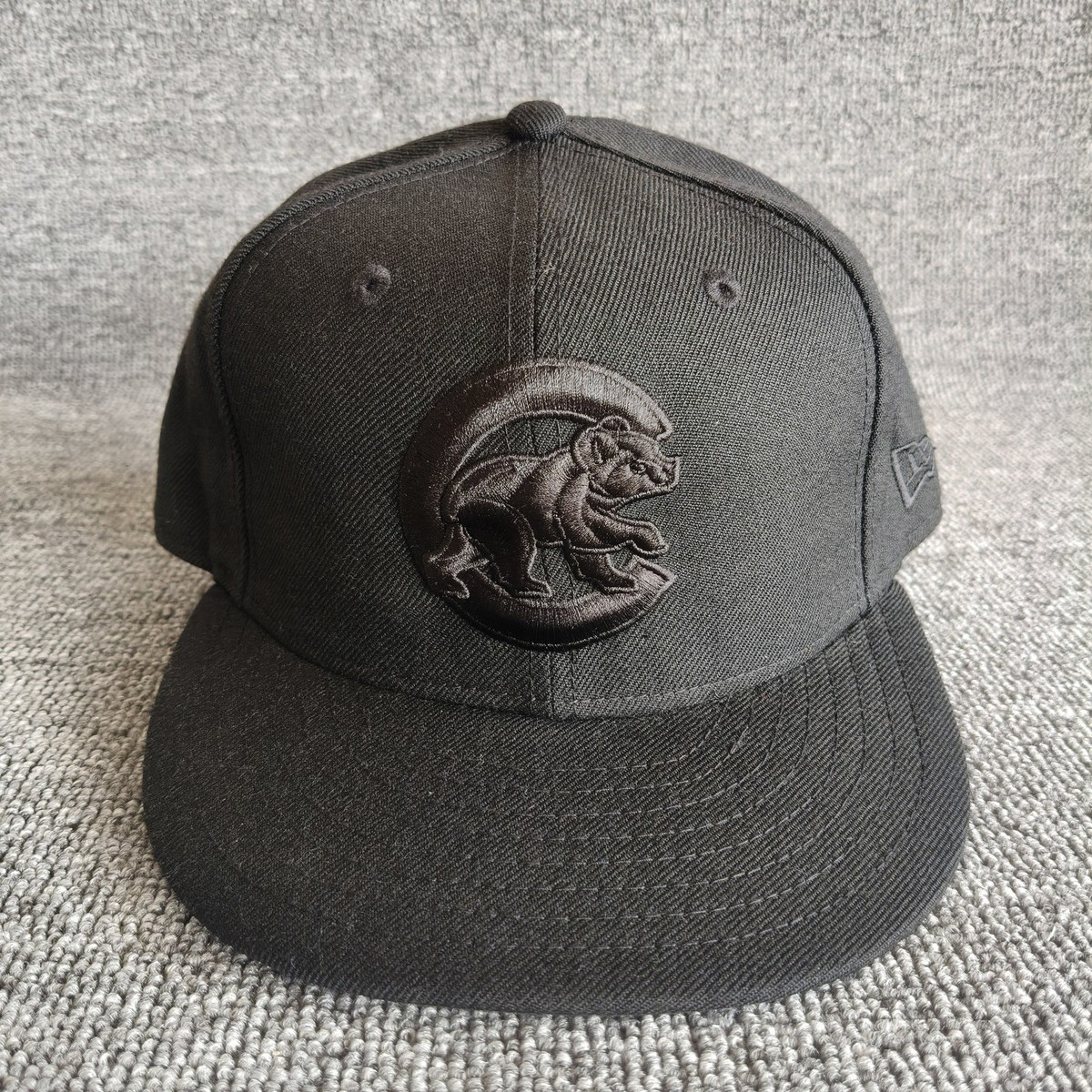 New Era Chicago Cubs 59FIFTY Fitted Black Hat 7 1 2