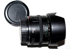 Canon EF f2.8 24mm Lens with hood & both caps Excellent Condition