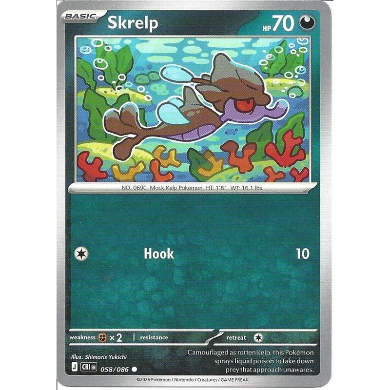 058/086 Skrelp : Common Card : Chaos Rising : Pokemon Trading Card Game
