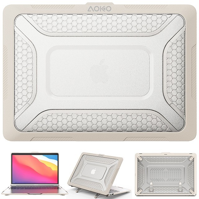 2-Piece Honeycomb Hard Shell Case for Macbook Pro 13, Air 13, Air 13.6