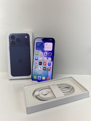 Apple iPhone 17 Pro Max A3257 1TB Deep Blue 98% battery health Unlocked phone
