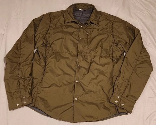 Norrona Norway Mens L Puffer Button Jacket Primaloft Oslo Shacket Olive Green - product listing photo