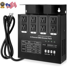 DMX 4-Channel Dimmer Pack with DMX512 Protocol Compatible with High-Voltage