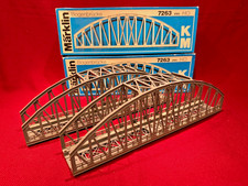 Märklin H0 7263  - 2 x Bogenbrücke K + M-Gleis Länge 360 mm - in OVP
