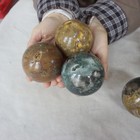 11LB 10Pcs Natural Ocean Jasper Onyx Quartz Crystal Geode Sphere Ball Healing — photo 2