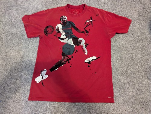 Kobe Bryant Nike Shirt Dri-Fit Red Men’s L Outdoor Basketball Gym Workout #24 - Picture 1 of 10