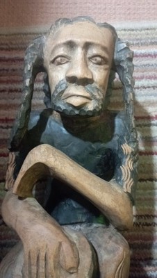  Bob Marley Reggae Rasta Rastafari Afrika Jamaika Handgeschnitzte Holzskulptur  