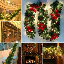 Christmas Garland Decoration Door Wreath Xmas Fireplace