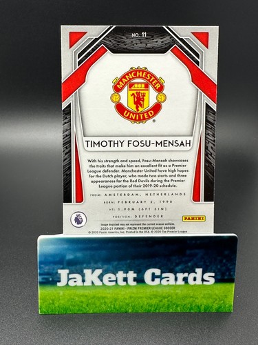 2020-21 Panini Prizm EPL - Timothy Fosu-Mensah #11 RC - Manchester United - Picture 2 of 2