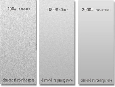 3PCS Diamond Sharpening Stone Diamond Knf Sharpener Plate Honing Whetstone NEW