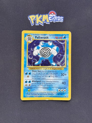 Pokémon TCG Poliwrath Base Set 13/102 Holo Rare HP.