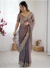 Saree Blouse Bollywood Party Wear Indian Pakistani New Sari Wedding For Women