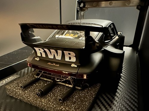 Modelo de encendido negro mate 1/18 IG3695 RWB 930 Porsche mundo RAUH CONCEPTO COMO NUEVO - Imagen 6 de 10