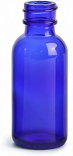 COBALT BLUE Boston Round Glass Bottles 1 oz 30 ml Case of 432 No Caps