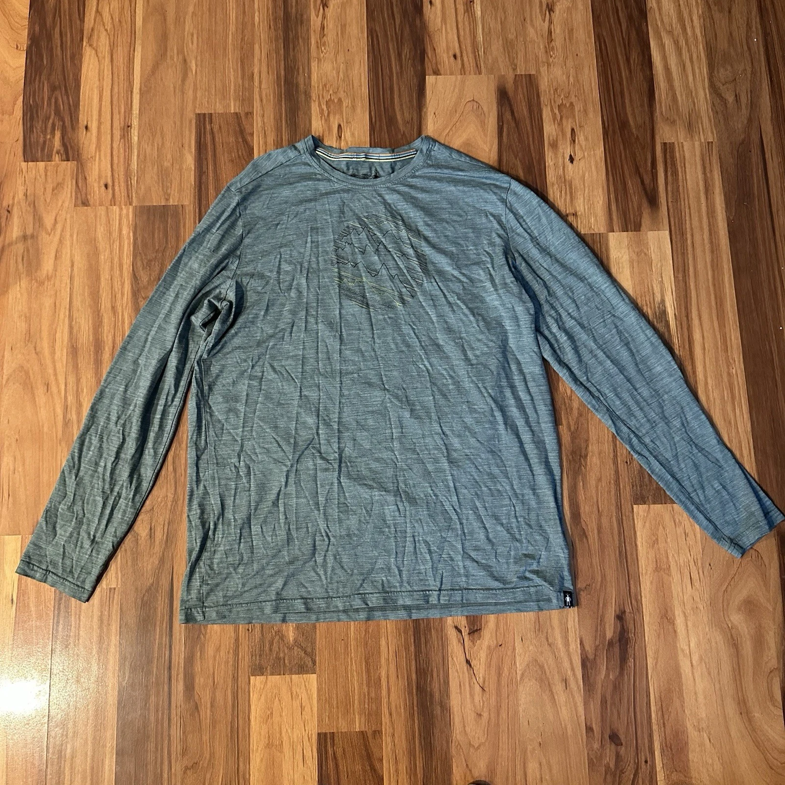 Smartwool Shirt Mens XL Green Merino 150 Base Layer Long Sleeve Wool Thermal