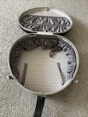 VTG 60'S SAMSONITE SILHOUETTE ROUND HAT TRAIN HARD CASE SUITCASE LUGGAGE No Key