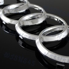 Chrome Grill For Rings Front Hood A1 A3 A4 S4 A5 S5 A6 S6 Sq7 Badge Emblem New