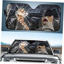 Funny 2 Kitten Cat Pattern Sun Shade Windshield Sun Shade for Car Cat and dog