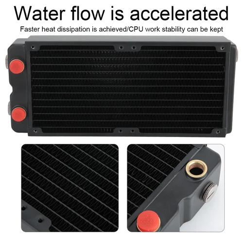 Wasserkühlung Doppelschichtiger 45 Mm Wärmeableitender Kupferkühler Für S KUI
