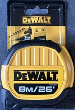DeWALT 8m Premium Tape Measure Brand New On Cards , Armoured Casing ,3m Standout