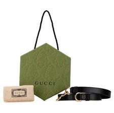 GUCCI GG Demetra Dog Pet Leash Lead 100cm Length 20mm Width Black  Gold BNWT